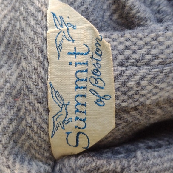 Vintage Summit of Boston Gray Herringbone Wool Skirt 4 - Picture 5 of 8